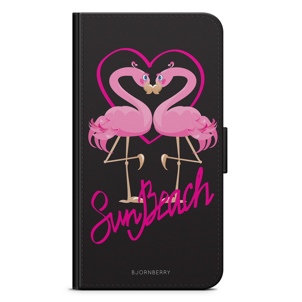Sony Xperia XZ1 Plånboksfodral - Sun Beach Flamingo | Mobilskal & Mobilfodral BJORNBERRY